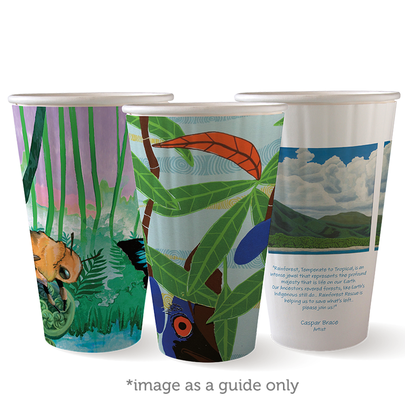 BioPak 475ml/16oz (90mm) Art Series Double Wall Coffee Cups – Paper ...